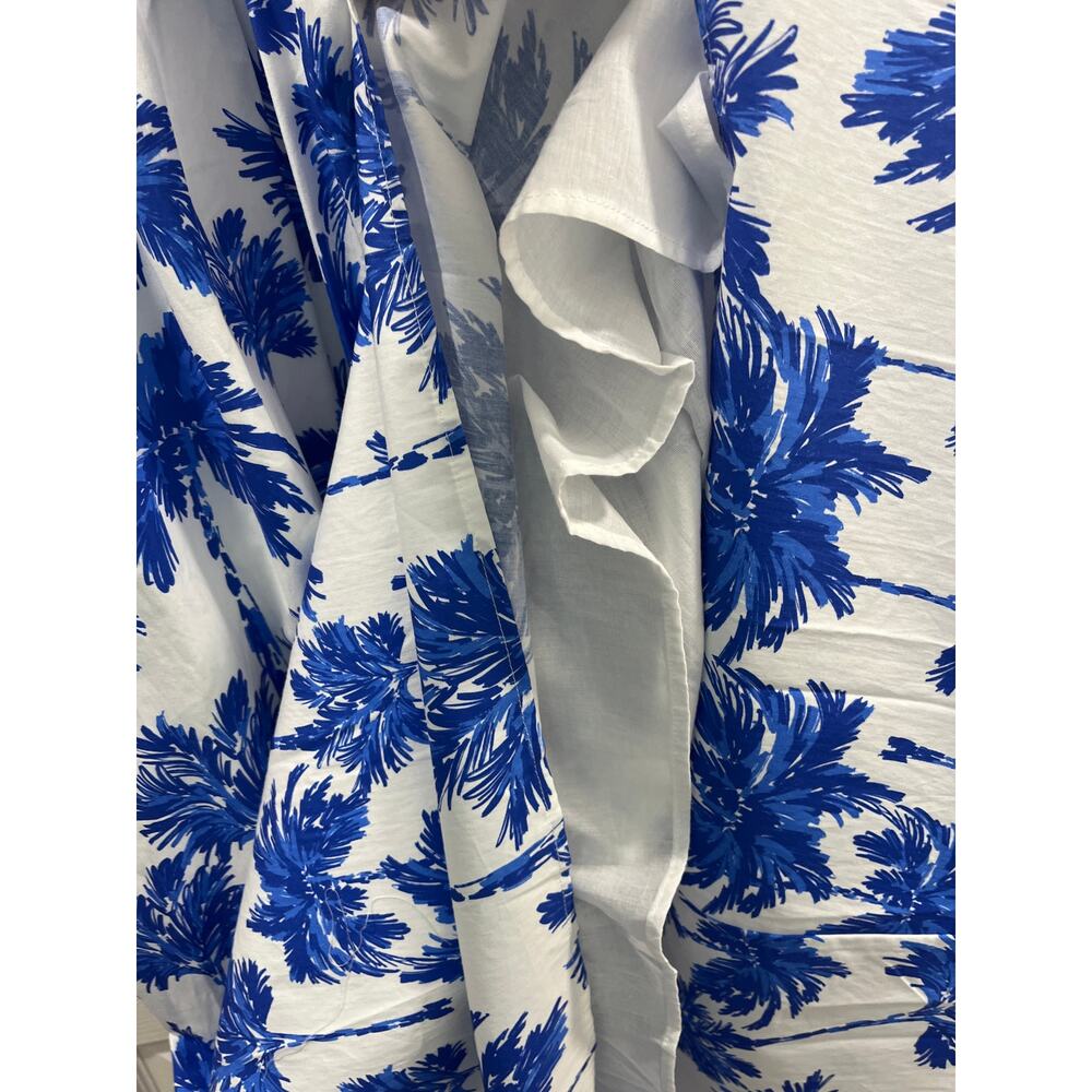 Layered with Love Blue and White Boho Floral Coastal Halter Cotton Dress Size 2X - Picture 4 of 5